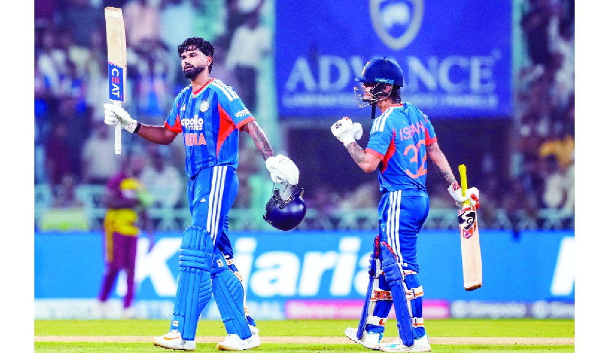 Iyer hits maiden T20I ton, Dhir takes 3 on debut as India thrash WI by 8 wickets