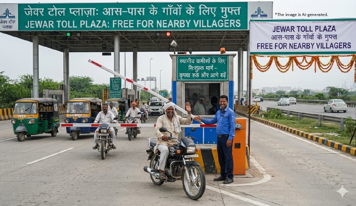 Jewar toll plaza free for nearby villagers