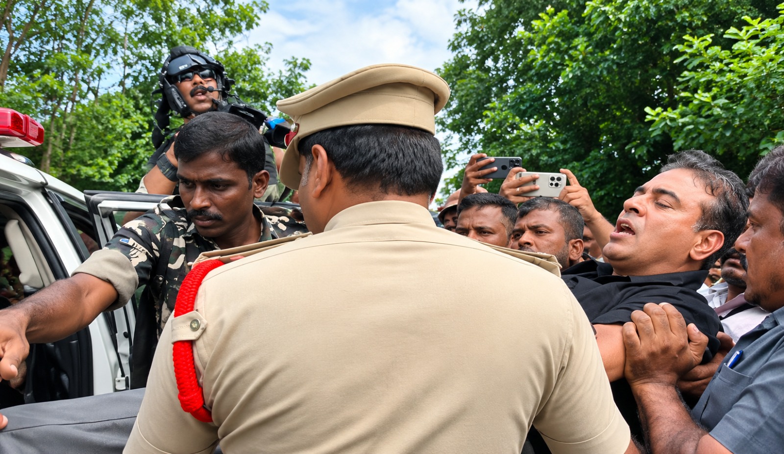 KTR detained after BRS black T-shirt protest outside Telangana Assembly