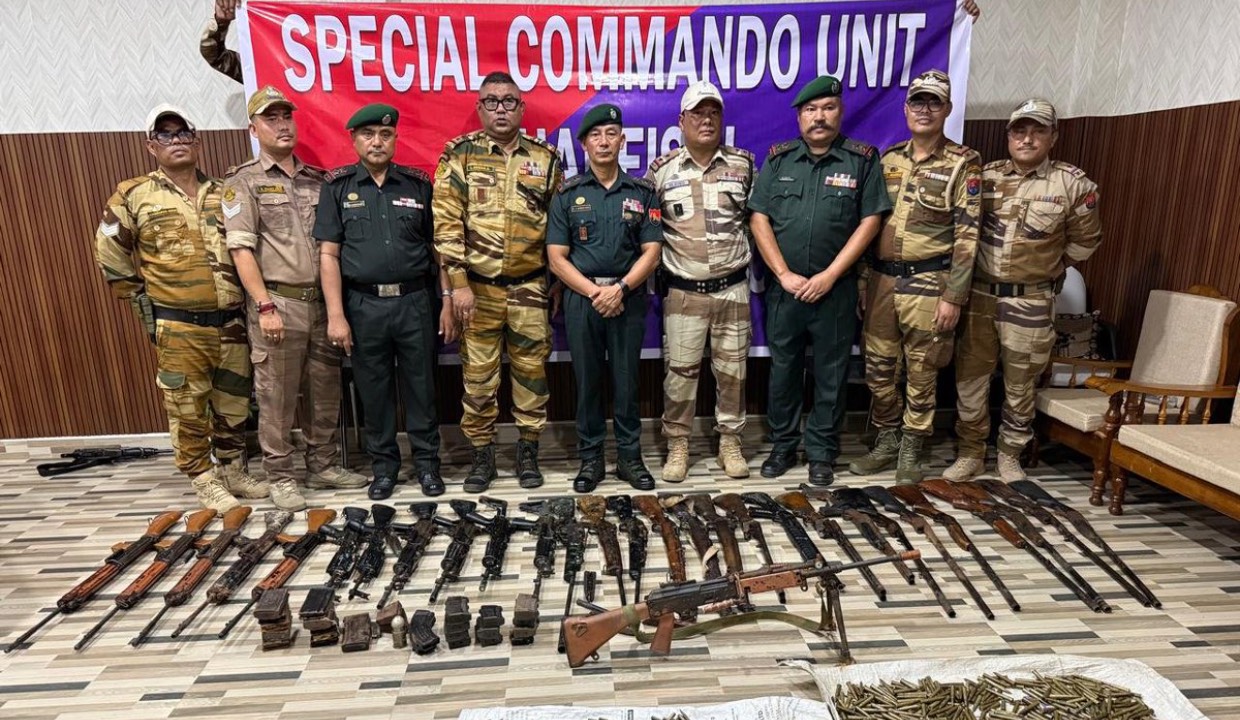 Large cache of arms, ammunition recovered in Manipur's Imphal East