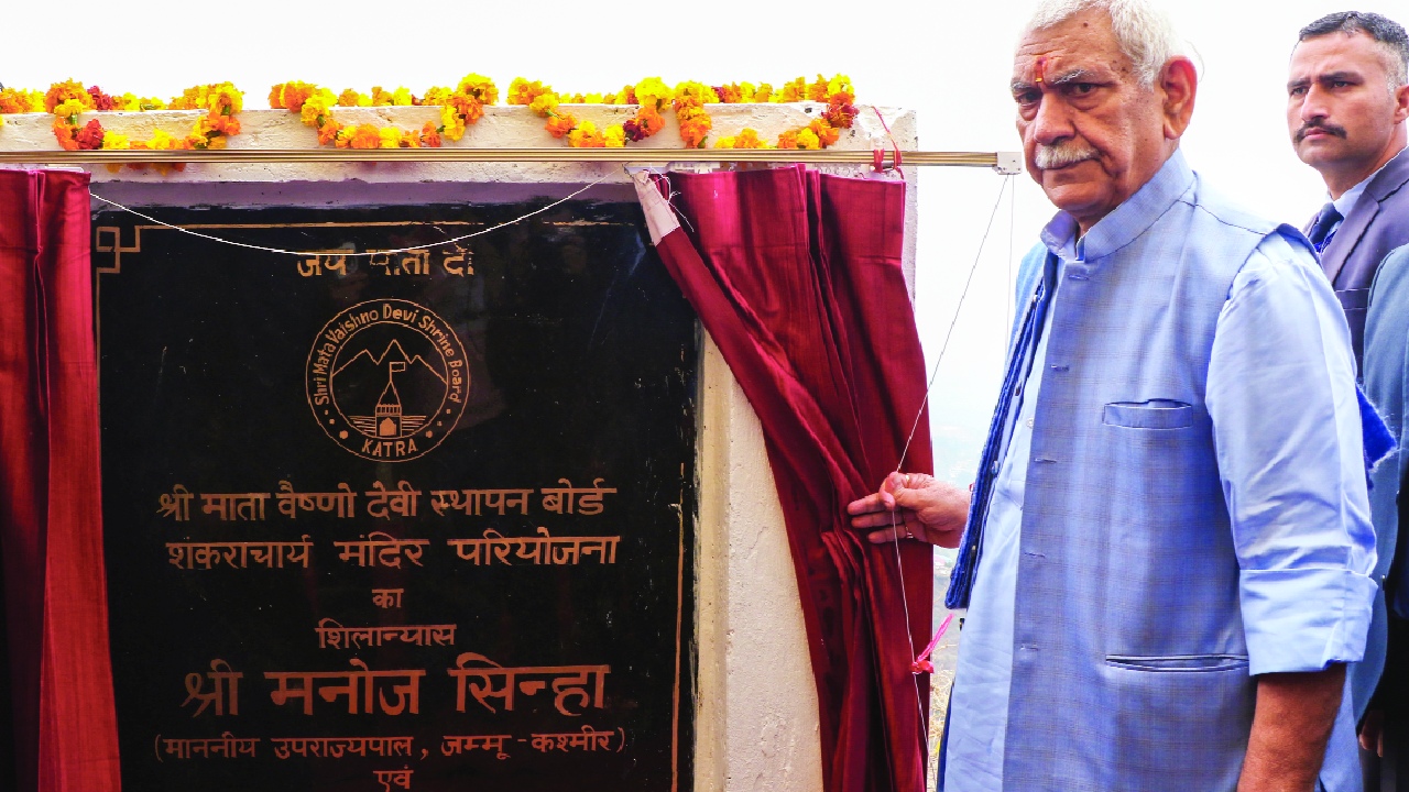 LG Sinha lays stone for Adi Shankaracharya temple, museum to boost Katra