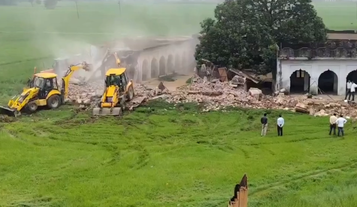 Madrassa demolished in UP over alleged govt land encroachment