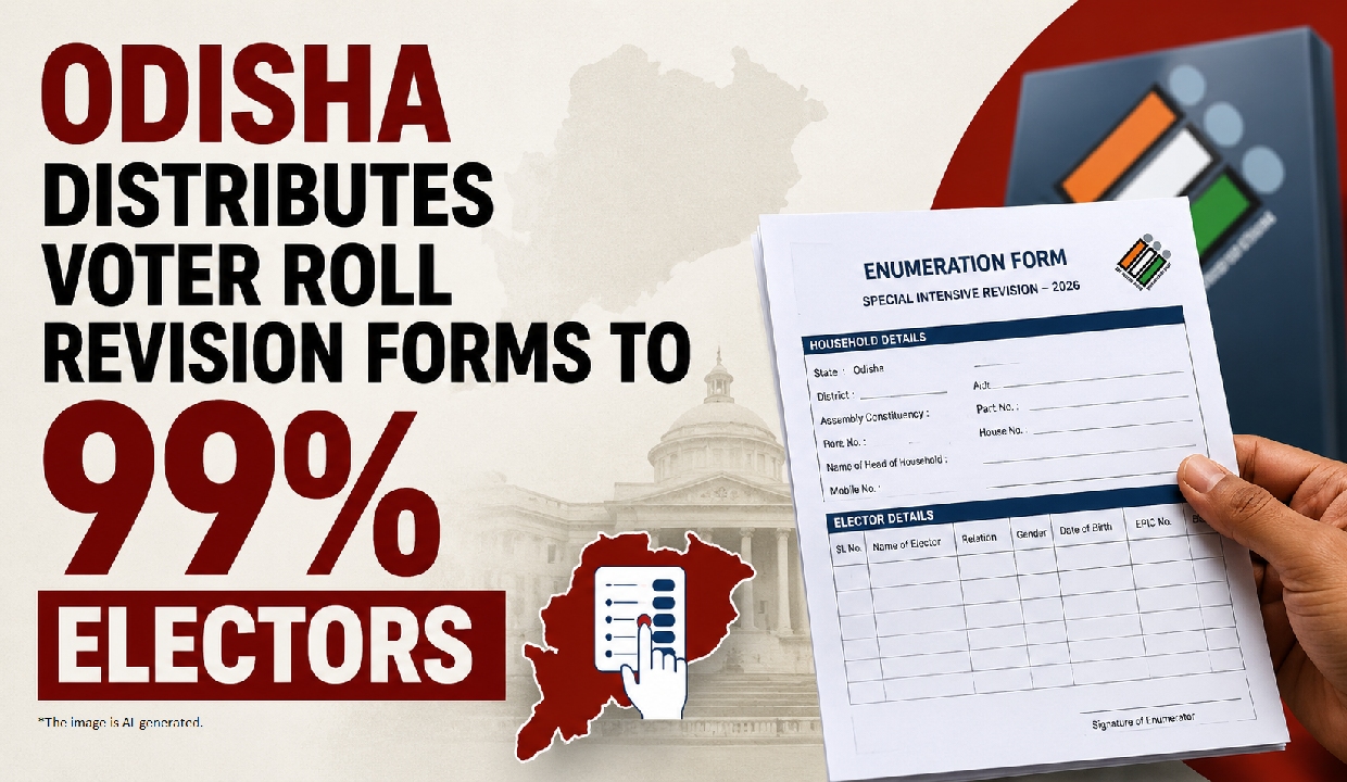 Odisha distributes voter roll revision forms to 99% electors