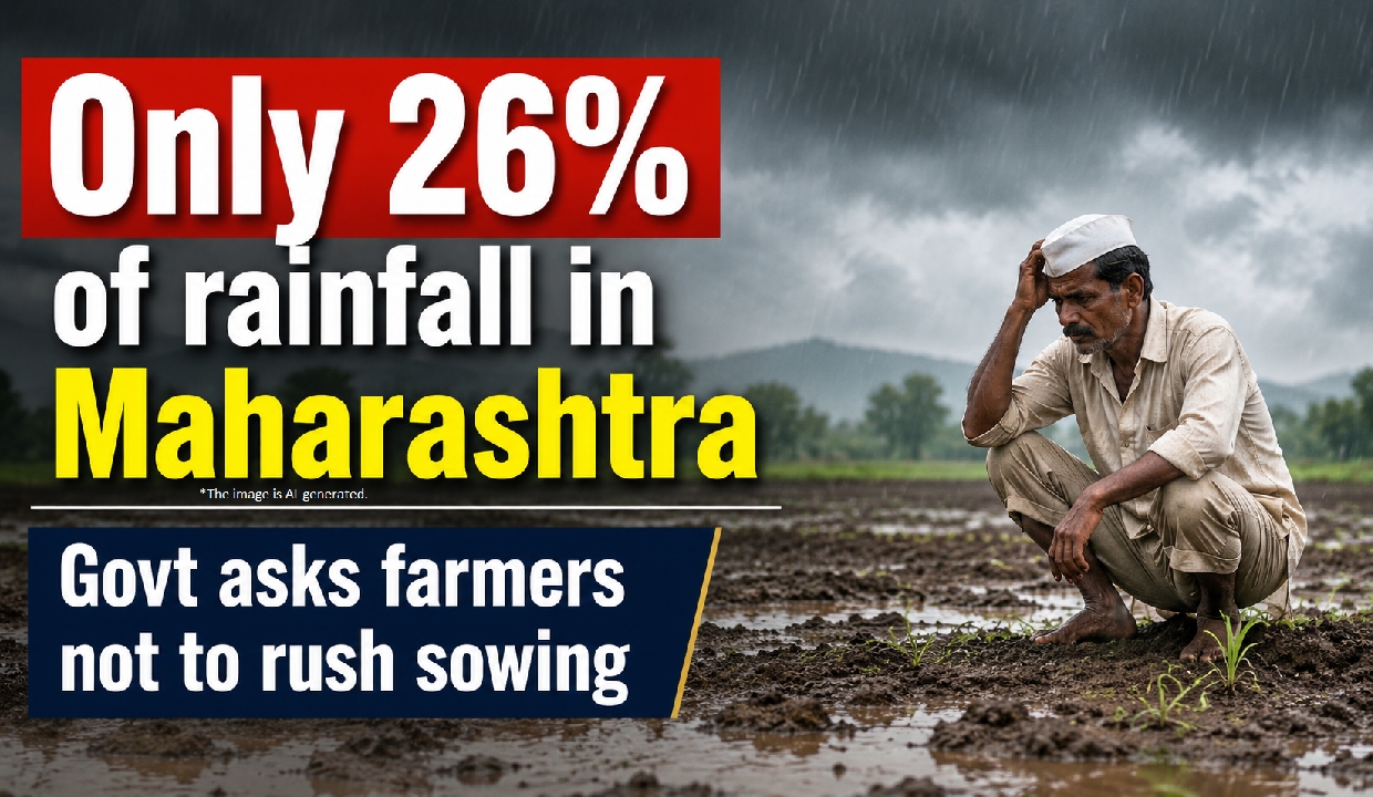 Only 26% of rainfall in Maharashtra, Govt asks farmers not to rush sowing