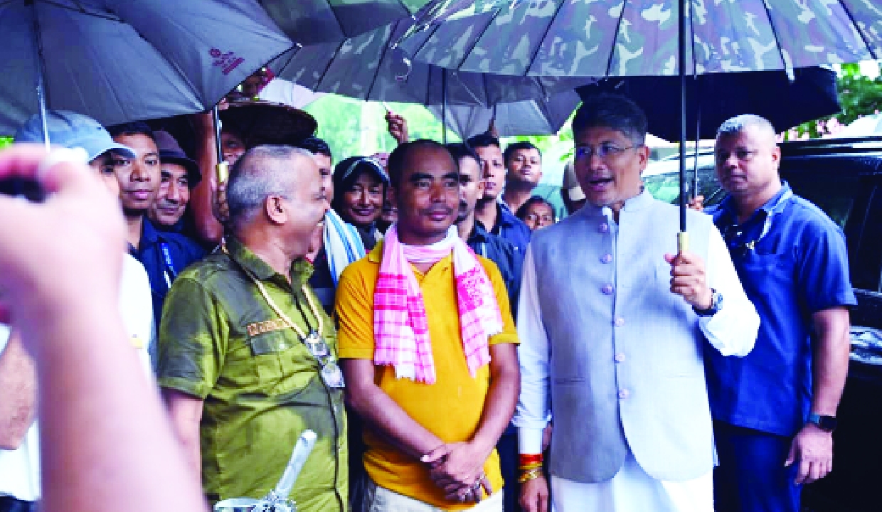 Pijush Hazarika visits Khumtai constituency, takes stock of projects
