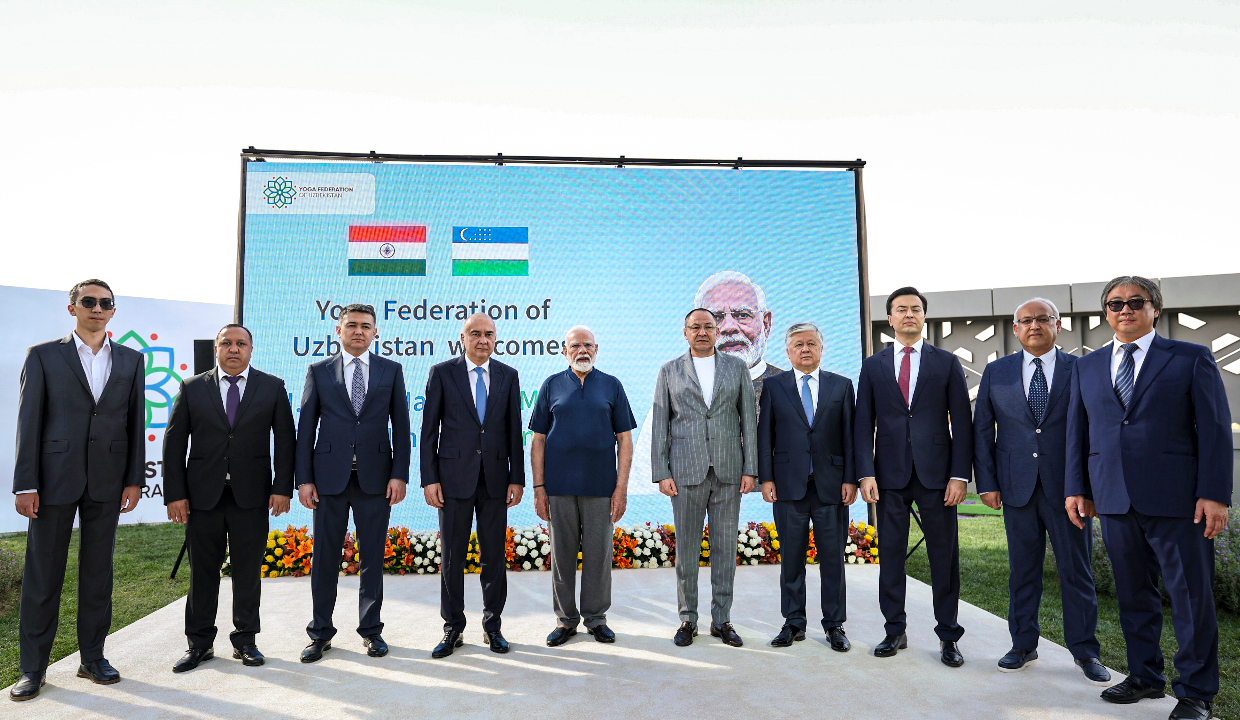 PM Modi joins yoga session in Tashkent during Uzbekistan visit