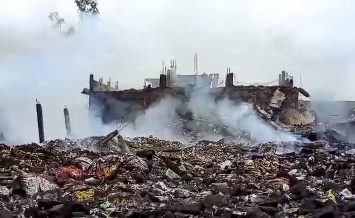Prayagraj cracker blast : Accused's house bulldozed, 9 cops suspended