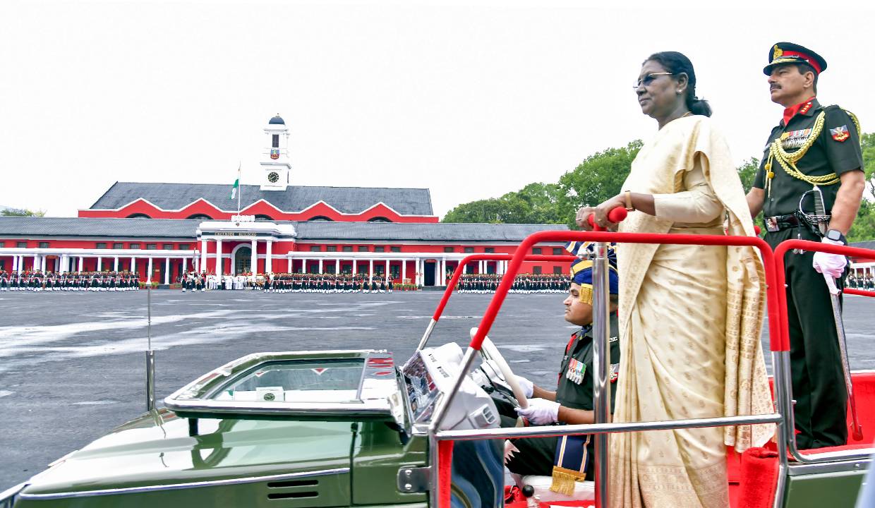 President Murmu reviews IMA passing out Parade, calls induction of women cadets a historic milestone