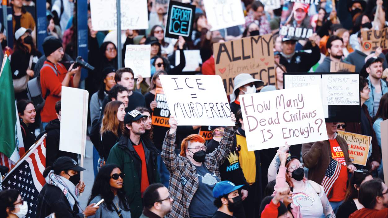 Protesters demand immigration agents leave Minneapolis