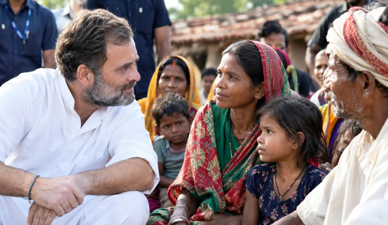 Rahul Gandhi reaches Balaghat to meet families of children who died of suspected infections