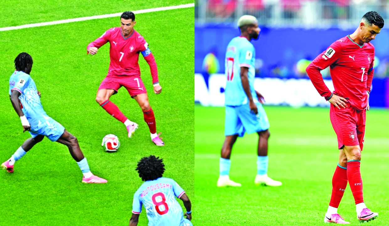 Ronaldo fails to score in surprising 1-1 draw against Congo at World Cup