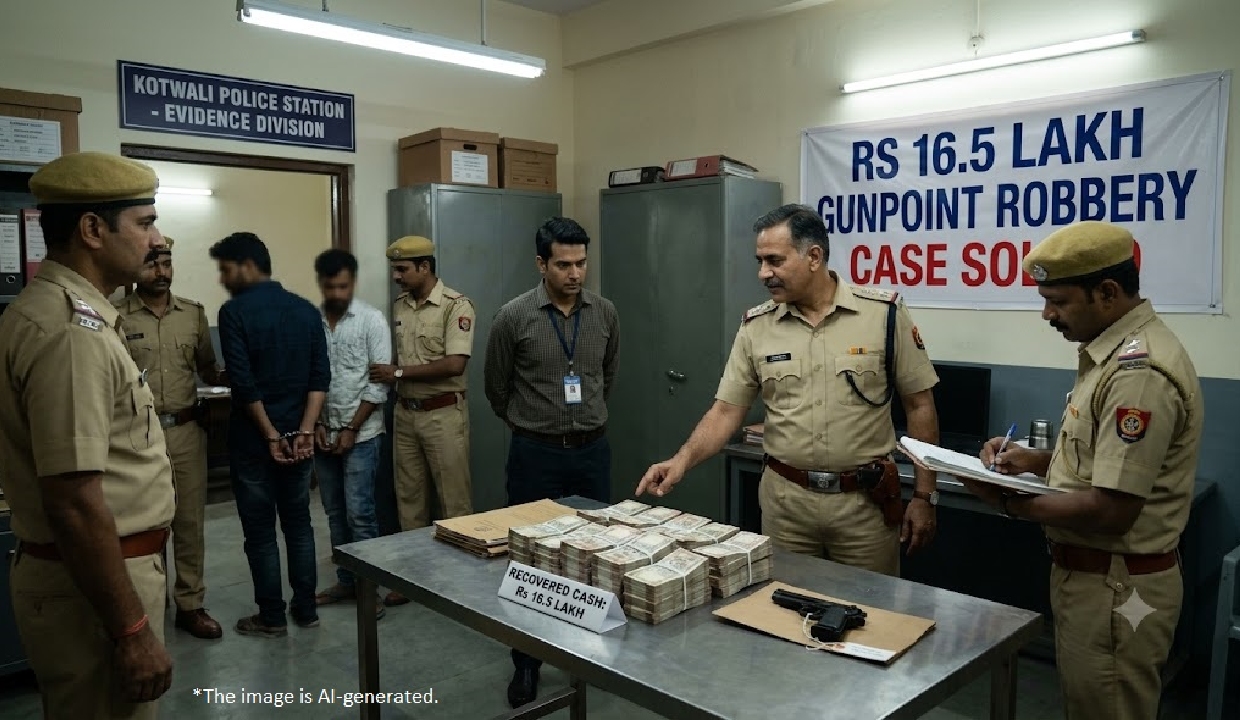 Rs 16.5 lakh gunpoint robbery case solved