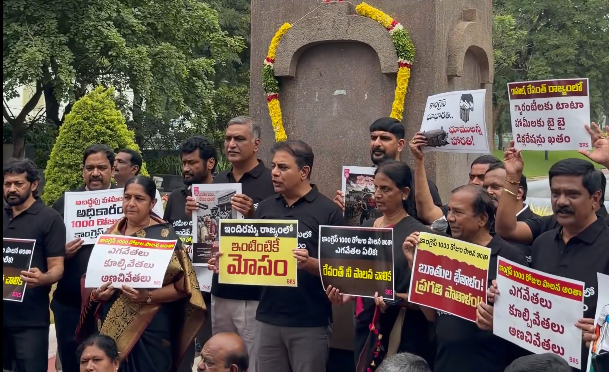 Several BRS MLAs including KTR, Harish Rao, suspended from T'gana Assembly for rest of session