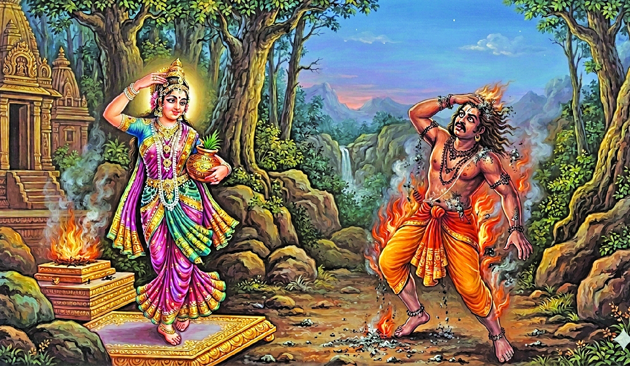 Table with Moral - Bhasmasura