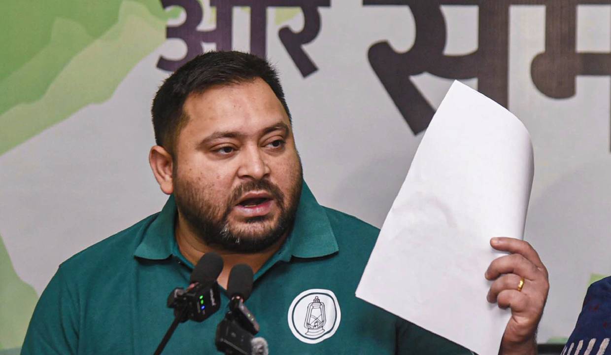 Tejashwi Yadav alleges Bihar facing financial crisis over pension fund withdrawal