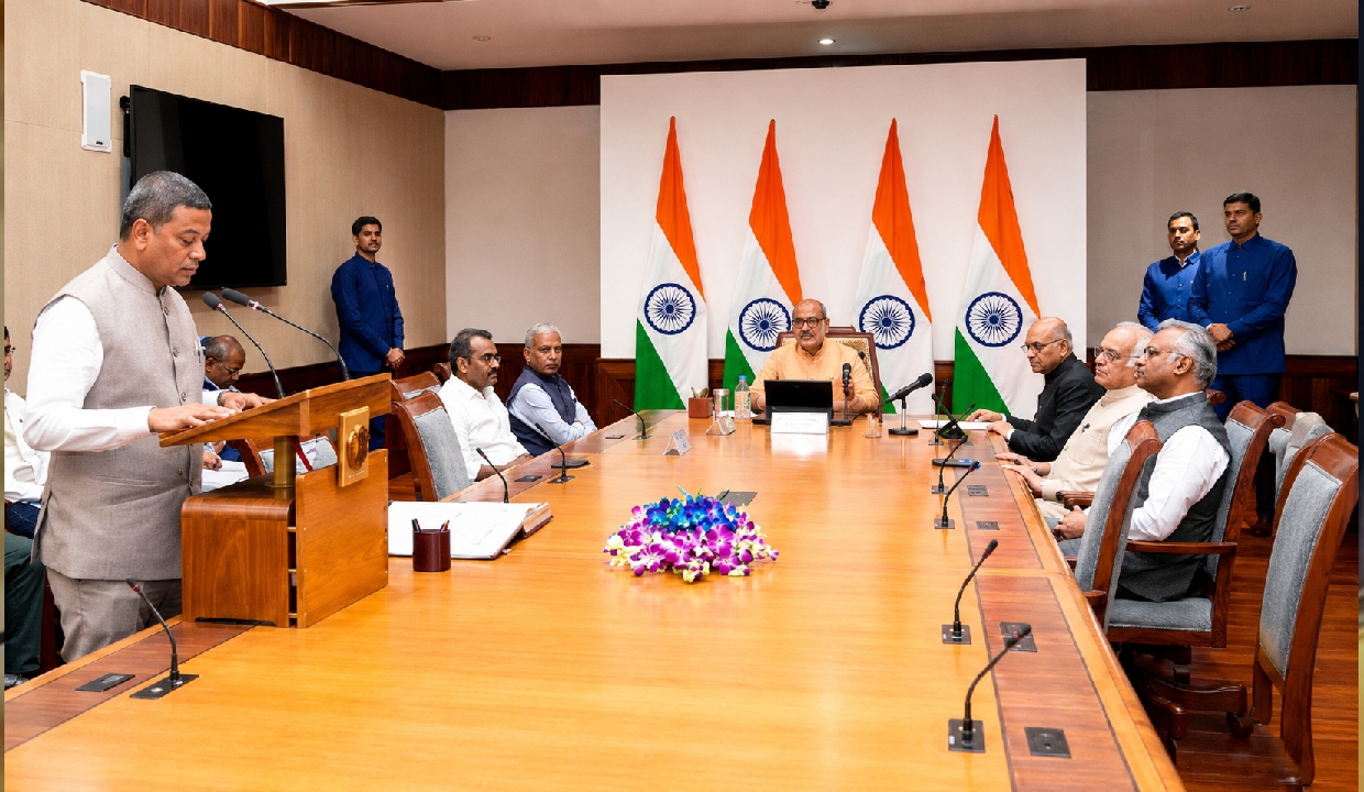 Vice President C.P. Radhakrishnan administers oath to two newly elected Rajya Sabha members