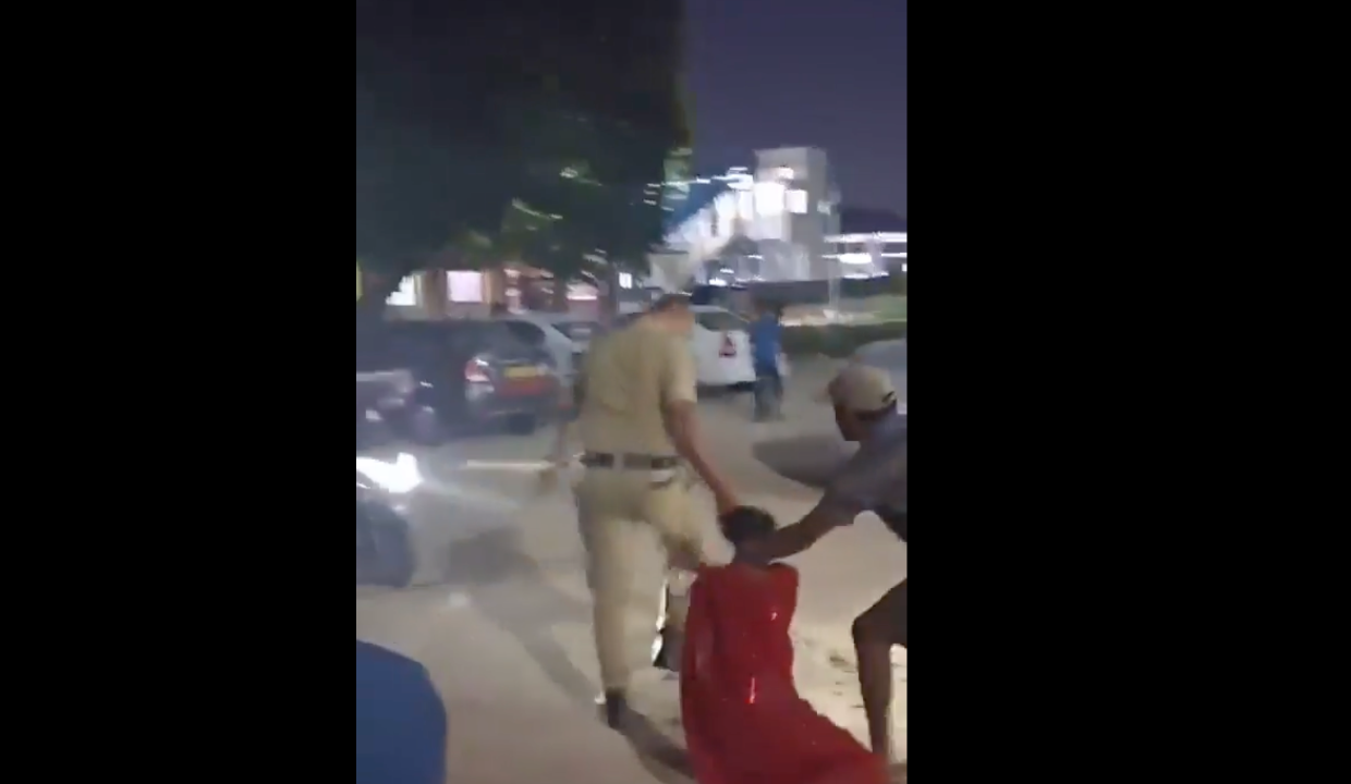 Telangana cop assaults, drags woman by hair at railway station