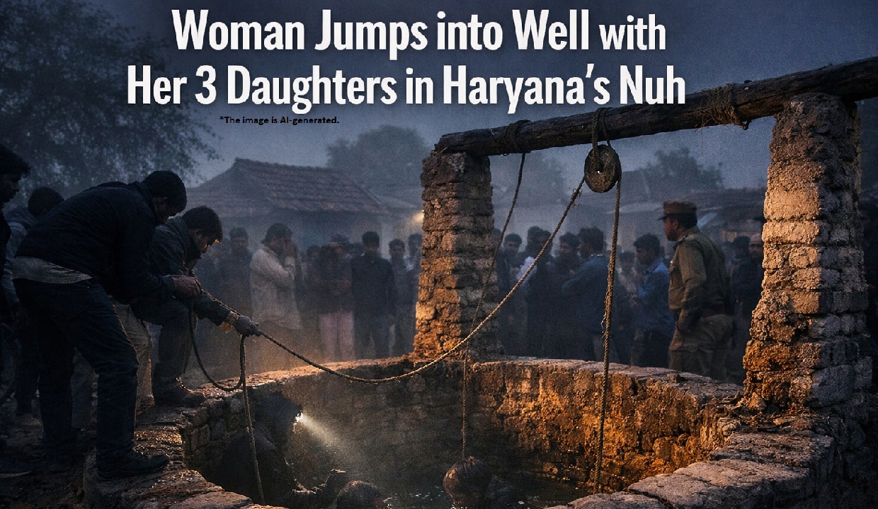 Woman jumps into well with her 3 daughters in Haryana’s Nuh
