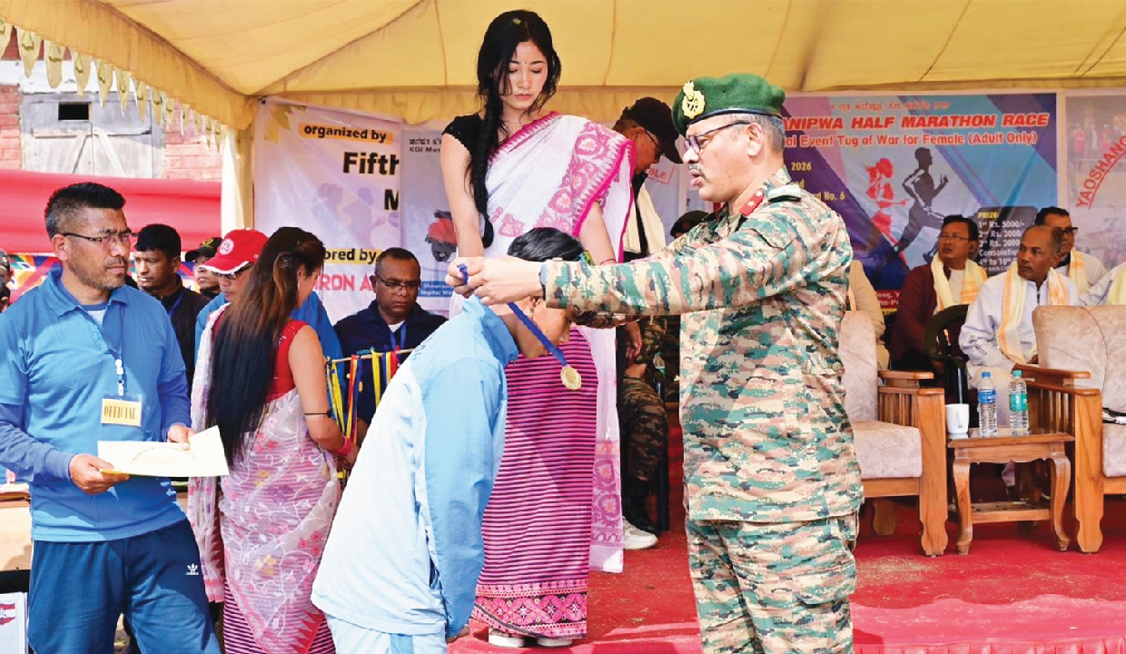 Yaoshang celebration with locals organised by army at Ningthoukhong in Manipur