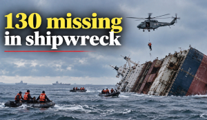 130 missing  in shipreck