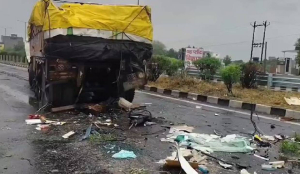 2 Killed, 27 injured as Double-Decker bus crashes into stationary truck in UP's Etawah