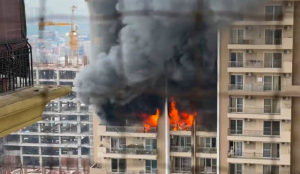 2 Massive fires break out in Noida Residential Tower and Office Building