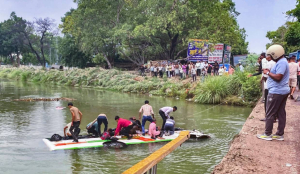 21 factory workers rescued after bus plunges into Ramganga Canal in Kanpur