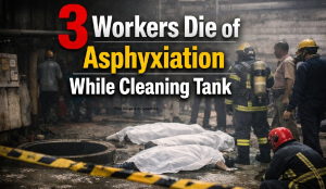3 workers die of asphyxiation while cleaning tank