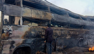 4 Dead, 10 injured after luxury bus catches fire following tanker collision in Gujarat