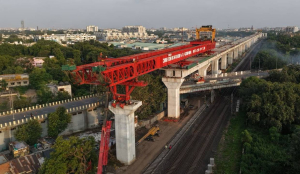 45-Metre segmental bridge completed over Kalupur Flyover for Mumbai-Ahmedabad Bullet Train Project