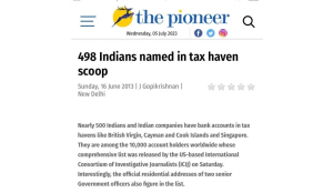 498 Indians named in tax haven scoop