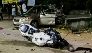 5 killed after speeding Hayabusa bike crashes into car in Telangana