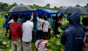 8 decades on, still no crematorium: Thane tribal villagers cremate woman in open rain