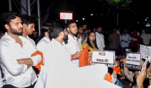 ABVP demands MCD commissioner’s resignation over Satya Niketan building collapse