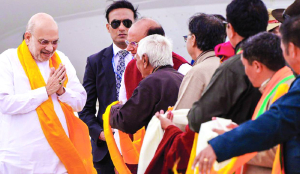 Amit Shah receives warm welcome in Leh