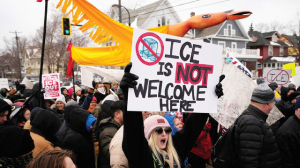 Anti-ICE protesters assemble across US