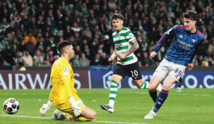 Arsenal beats Sporting Lisbon 1-0 in Champions League quarterfinals