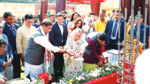 Assam CM lays foundation for museum to house ‘Vrindavani Vastra’