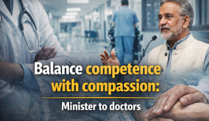Balance competence with compassion: Minister to doctors