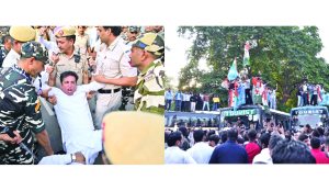 Barricades go up at Sindhi Academy as protest converges on Kashmere Gate’s old college building