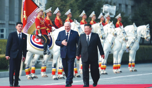 Belarusian President Lukashenko arrives in North Korea for talks with Kim Tok Hun
