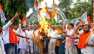 Bihar Congress workers stage protest against attack on Pappu Yadav