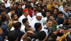 BJP hits out at Rahul, Priyanka over alleged conduct with cops