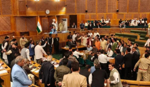 BJP protests statehood resolution in J&K Assembly, tears papers, holds mock proceedings
