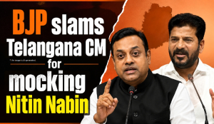 BJP slams Telangana CM for mocking Nitin Nabin