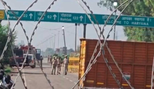 Blocked from Delhi march, Punjab farmers camp at Haryana border