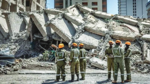 Building under construction collapses in Nairobi