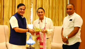 CM Himanta meets Sunil Gavaskar