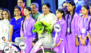 CM joins Mann Ki Baat event, distributes bicycles