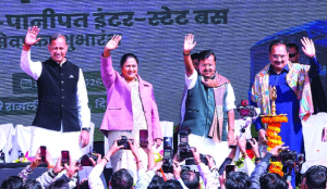 CM Rekha flags off 500 electric buses, Delhi-Panipat bus service